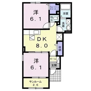 コンフォートハウスさくらIII【1階】の間取り