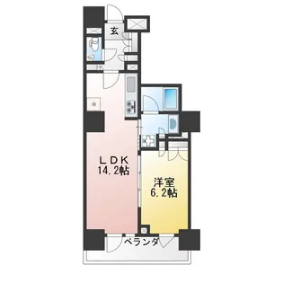 パークハウス牛込神楽坂【12階】の間取り