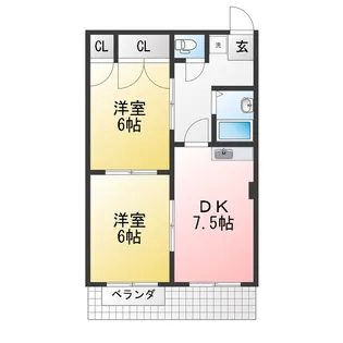 ドンジョンマツド【2階】の間取り