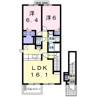 ザ・フォレスト参番館【2階】の間取り