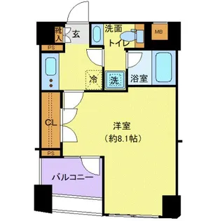 ディアレイシャス東京ベイ潮見【6階】の間取り