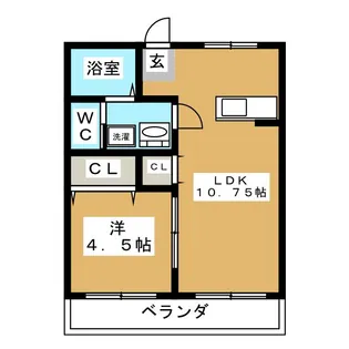 高橋コーポ【1階】の間取り