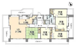 メゾン・ド・中目黒【4階】の間取り