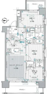 パレステージ町屋壱番館【9階】の間取り