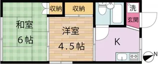 ポプラハイツ【2階】の間取り