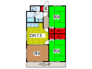 サニーハイツ浦和【1階】の間取り