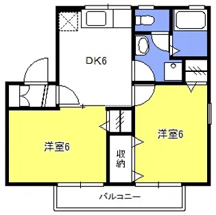 プリムヴェールファイヴ【1階】の間取り