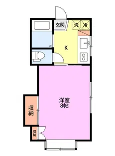 ドミトリーつつじが丘 B【1階】の間取り