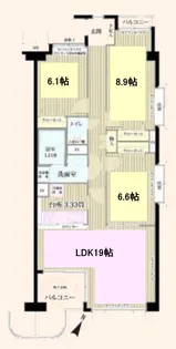 グラン フォート 目黒【3階】の間取り
