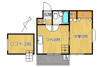 ステュディオ海神【2階】の間取り