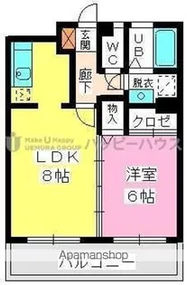 ヴィンテージ唐原【3階】の間取り