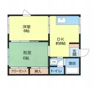 ハイネスゴーB棟【2階】の間取り