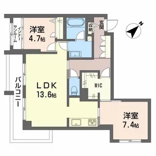 クラリシア【3階】の間取り