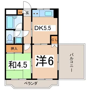エルピソ甲府【5階】の間取り