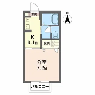 龍舎 B【1階】の間取り