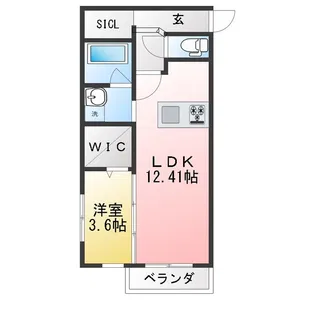 L’ALLUR I【1階】の間取り