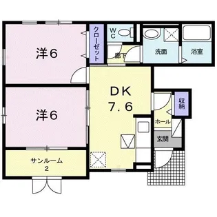 プリート カーサ【1階】の間取り