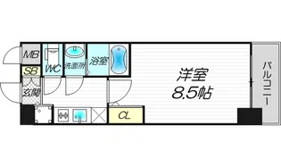 クリスタルグランツ梅田II【5階】の間取り