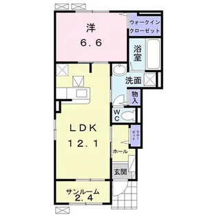 エルナール B【1階】の間取り