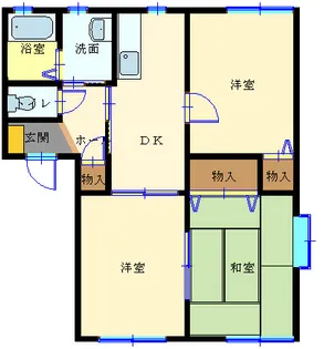 群馬県前橋市二之宮町【アパート】の間取り