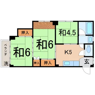 キャピタル美代元【3階】の間取り