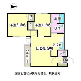 NOBLE Charmant 北24条(ノーブルシャルマン北24条)【4階】の間取り