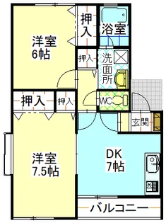 ブロッサムIII【1階】の間取り