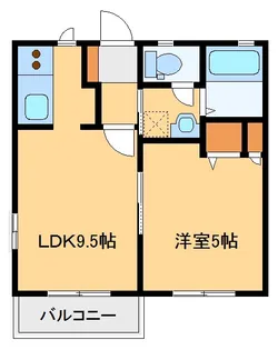 グランドール連取D【2階】の間取り