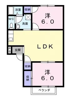 フォブール吉峰IIB【2階】の間取り