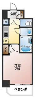 レジュールアッシュ難波MINAMIII【10階】の間取り