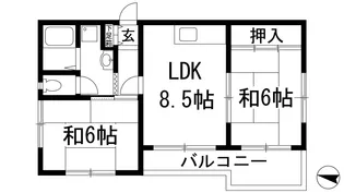 コーポサニープレイス【1階】の間取り