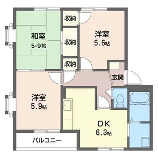 オークスA【1階】の間取り