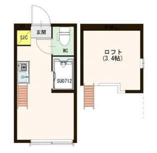 東京都杉並区高円寺南1【アパート】の間取り