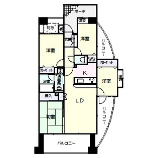 グランシャトレ小田原【11階】の間取り