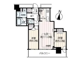 ライオンズタワー札幌【16階】の間取り
