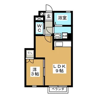 ボナール ディアコートII【1階】の間取り