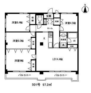 滝山房美ビル【5階】の間取り