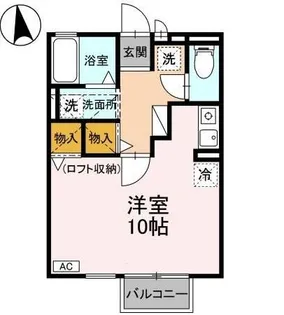 ラ・メールTAKASAGO B【2階】の間取り