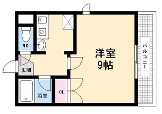 広島県広島市西区南観音町【マンション】の間取り