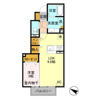 D-ROOM グランプレジール A 103【1階】の間取り