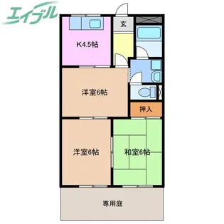 エルシャトー鴻之台【1階】の間取り