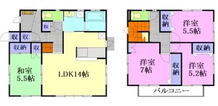 栃木県宇都宮市東峰町【一戸建】の間取り