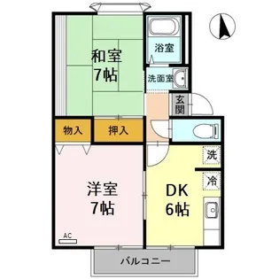セジュール・リヴェール【2階】の間取り