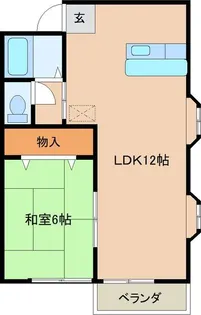 ウエストヴィレッジB【2階】の間取り