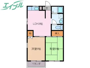 コーポN&E【2階】の間取り