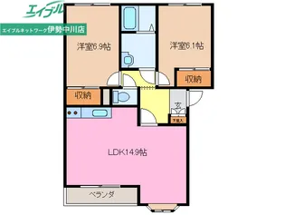 グレースシャトー【2階】の間取り