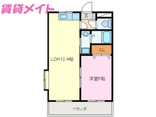 1LDKの間取り画像