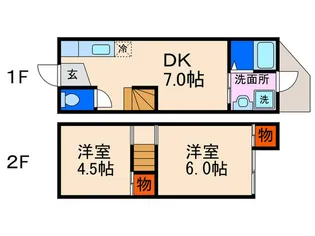 京都府京都市伏見区納所岸ノ下【一戸建】の間取り