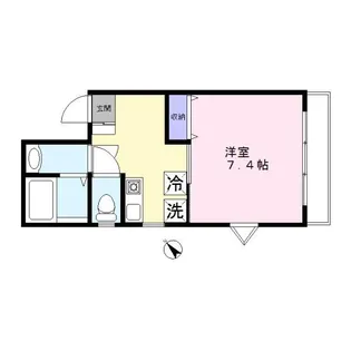 クレストクレール【1階】の間取り