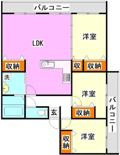 ラフィーヌ緑ヶ丘【4階】の間取り